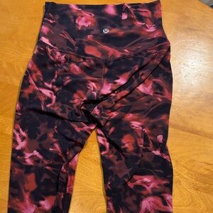 lululemon athletica Dynamic Pink and Black Leggings